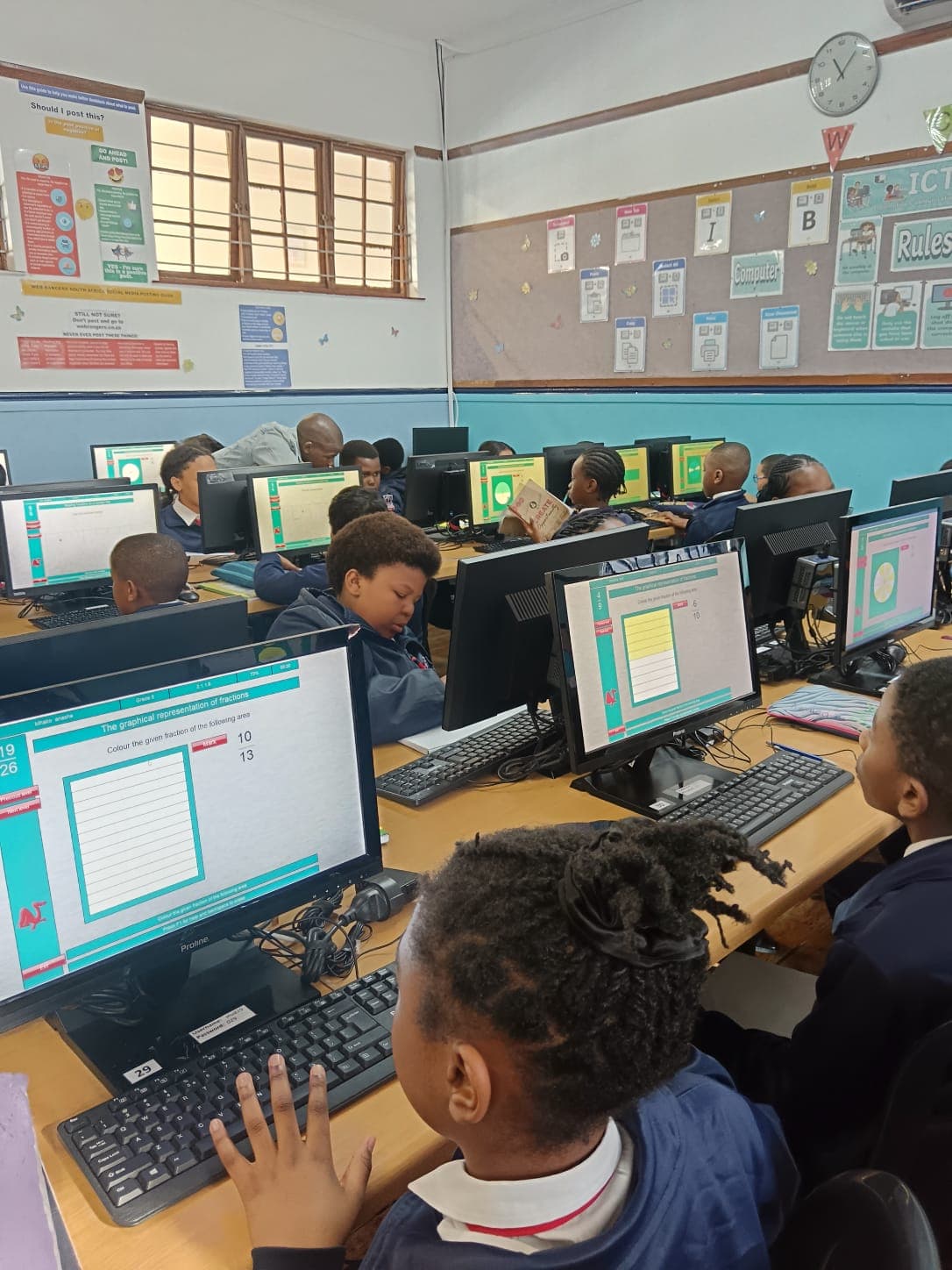 Students in computer lab